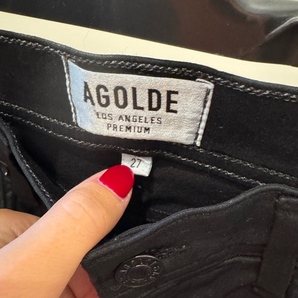 A Golde. Skinny Jean- leather coat look - Picture 3 of 5